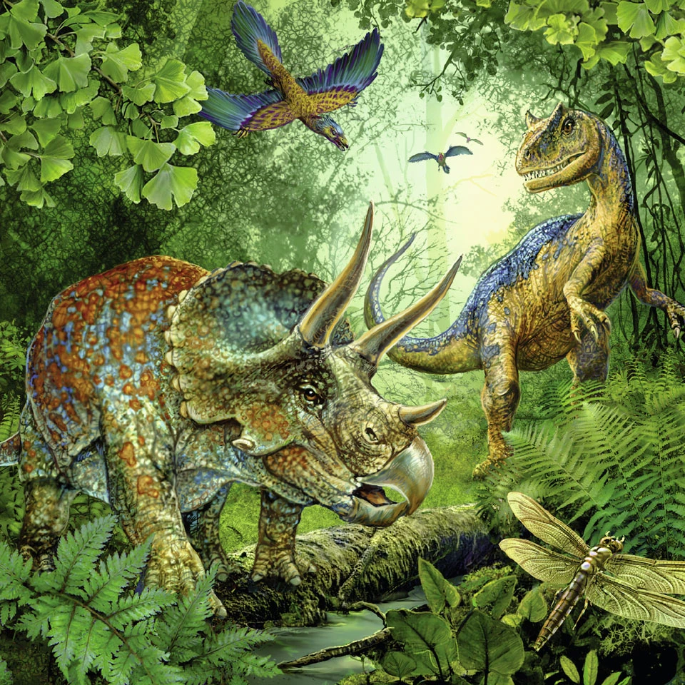 Ravensburger Puzzelset Dinosaurus - 3 X 49 Stukjes 3 Ravensburger Puzzelset Dinosaurus - 3 X 49 Stukjes - Afbeelding 3