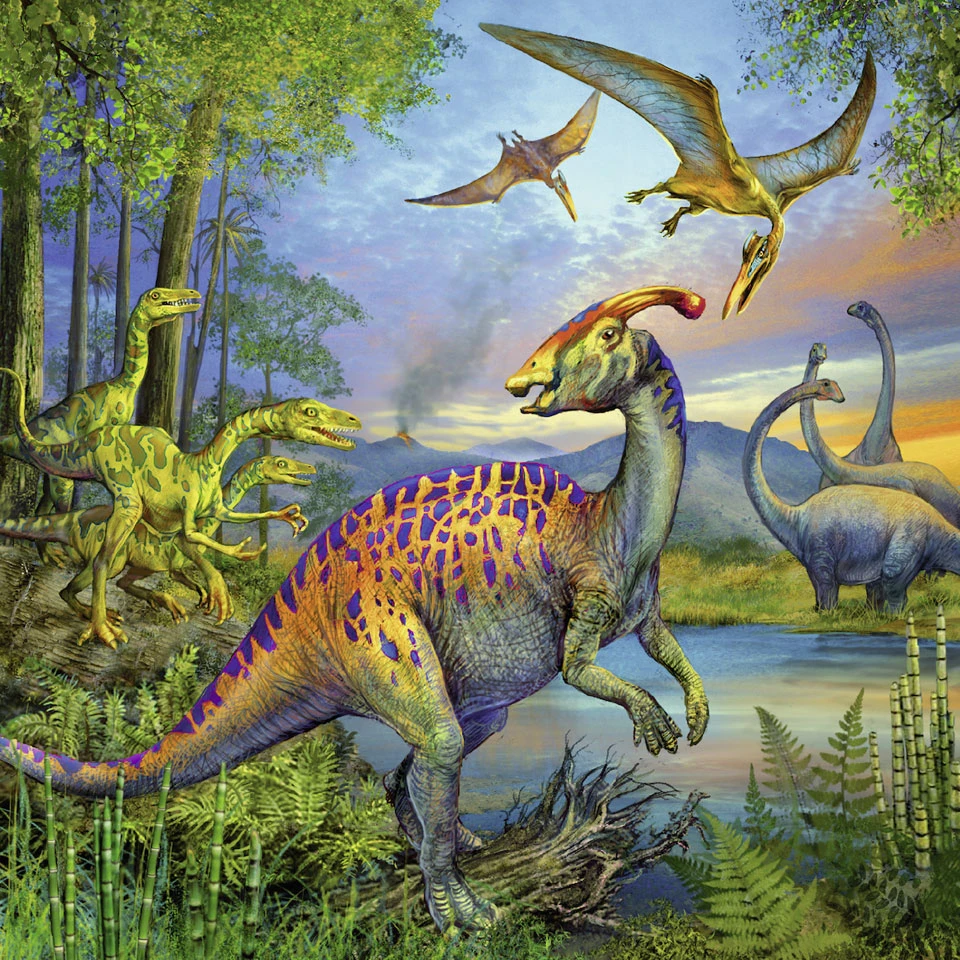 Ravensburger Puzzelset Dinosaurus - 3 X 49 Stukjes 4 Ravensburger Puzzelset Dinosaurus - 3 X 49 Stukjes - Afbeelding 4