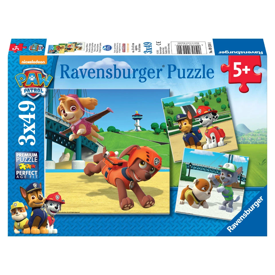 Ravensburger Puzzelset PAW Patrol Team Op 4 Poten - 3 X 49 Stukjes 1 Ravensburger Puzzelset PAW Patrol Team Op 4 Poten - 3 X 49 Stukjes