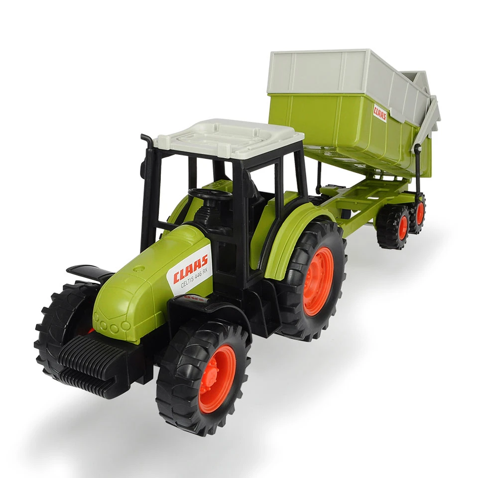 Dickie Toys Claas Tractor Met Aanhangwagen 2 Dickie Toys Claas Tractor Met Aanhangwagen - Afbeelding 2