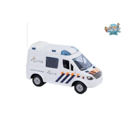 Kids Globe Pull Back Politieauto Die-cast - 8 Cm