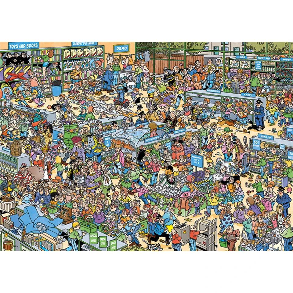 Jumbo Jan Van Haasteren Puzzel De Drogisterij - 1000 Stukjes 3 Jumbo Jan Van Haasteren Puzzel De Drogisterij - 1000 Stukjes - Afbeelding 3