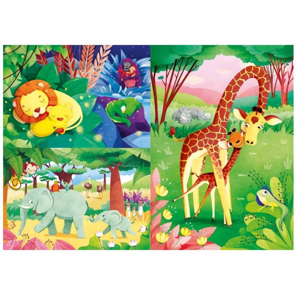 Clementoni Puzzelset Jungle Vrienden - 3 X 48 Stukjes 2 Clementoni Puzzelset Jungle Vrienden - 3 X 48 Stukjes - Afbeelding 2