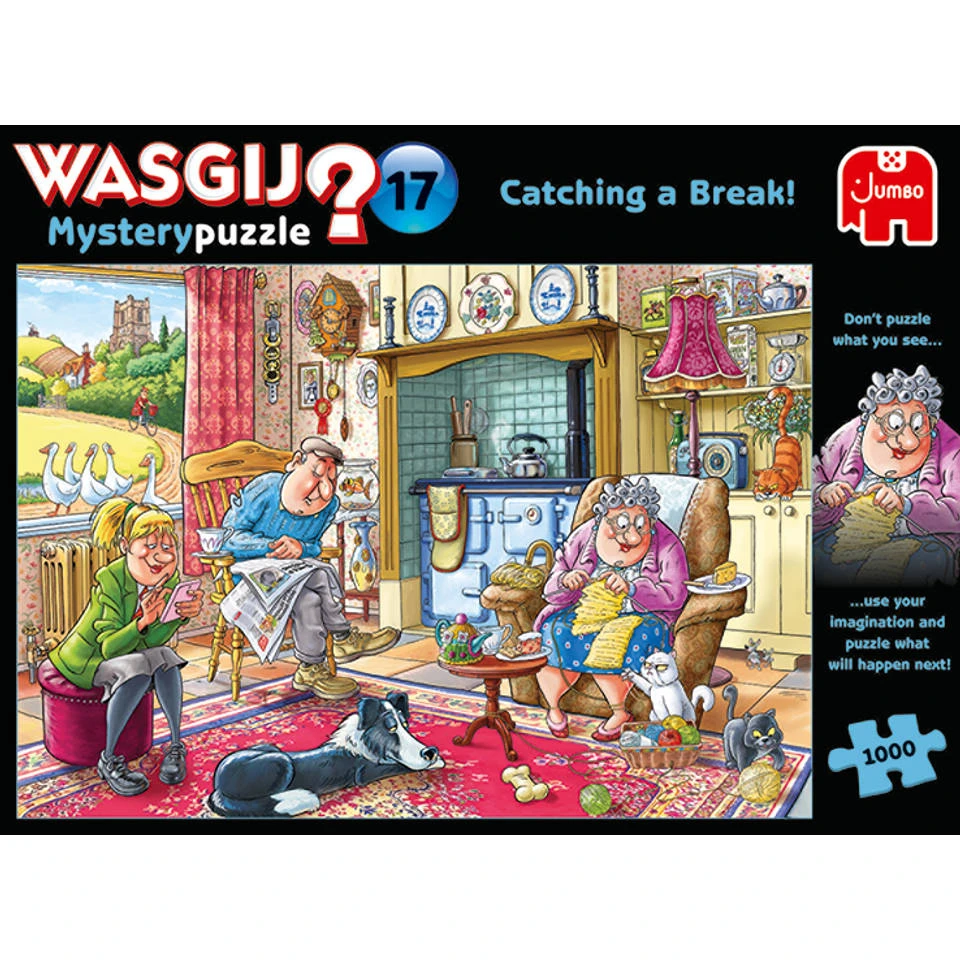 Jumbo Wasgij Mystery 17 Puzzel Kabaal In De Keuken - 1000 Stukjes 2 Jumbo Wasgij Mystery 17 Puzzel Kabaal In De Keuken - 1000 Stukjes - Afbeelding 2