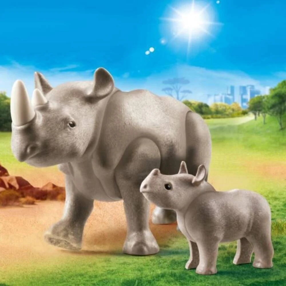 PLAYMOBIL Family Fun Neushoorn Met Baby 70357 2 PLAYMOBIL Family Fun Neushoorn Met Baby 70357 - Afbeelding 2