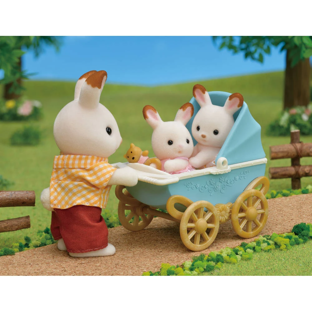 Sylvanian Families Tweeling Chocoladekonijn Met Kinderwagen 5432 4 Sylvanian Families Tweeling Chocoladekonijn Met Kinderwagen 5432 - Afbeelding 4