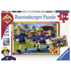 Ravensburger Brandweerman Sam Puzzelset Brandweerman Sam En Zijn Team - 2 X 12 Stukjes