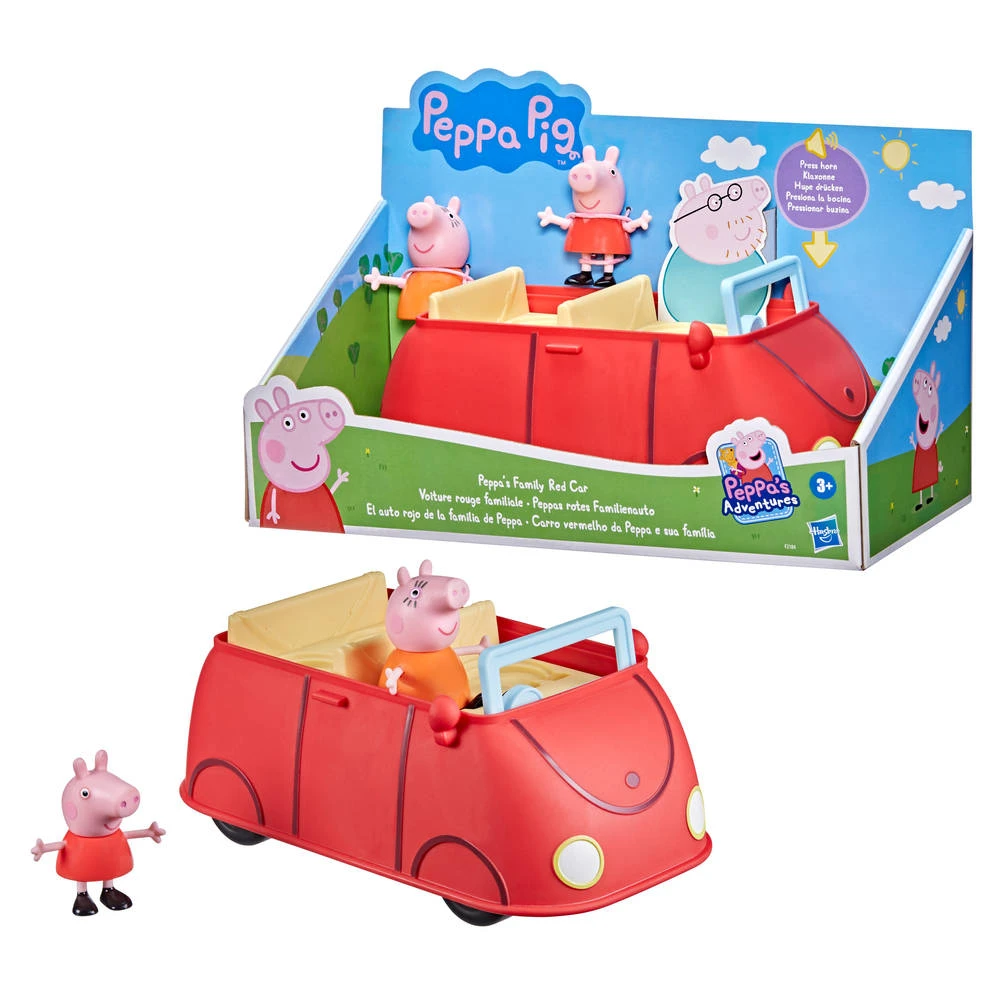 Hasbro Peppa Pig Familie Rode Auto 3 Hasbro Peppa Pig Familie Rode Auto - Afbeelding 3