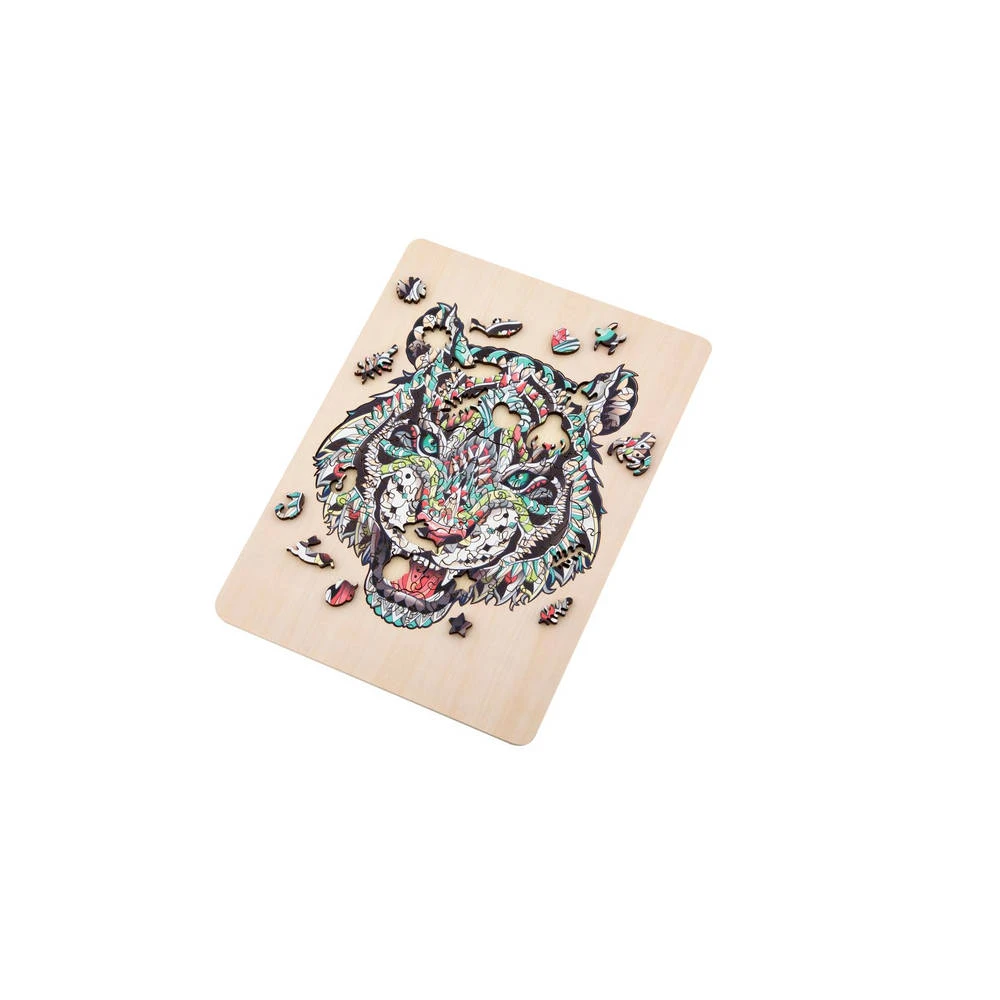 Grafix Houten Puzzel Tijger - 135 Stukjes 3 Grafix Houten Puzzel Tijger - 135 Stukjes - Afbeelding 3