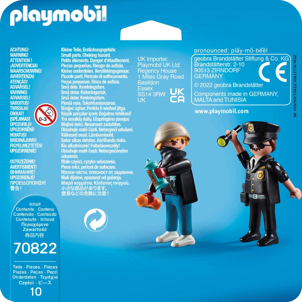 PLAYMOBIL DuoPack Politieagent En Graffiti Spuiter 70822 5 PLAYMOBIL DuoPack Politieagent En Graffiti Spuiter 70822 - Afbeelding 5