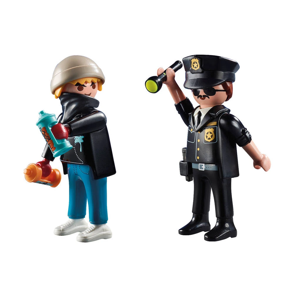 PLAYMOBIL DuoPack Politieagent En Graffiti Spuiter 70822 2 PLAYMOBIL DuoPack Politieagent En Graffiti Spuiter 70822 - Afbeelding 2