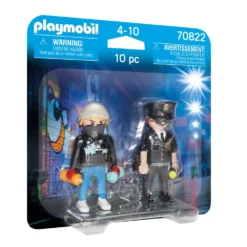 PLAYMOBIL DuoPack Politieagent En Graffiti Spuiter 70822