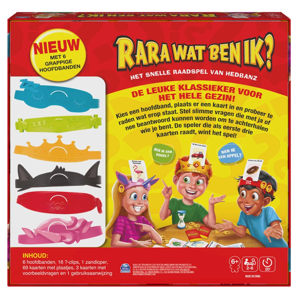 SPIN MASTER Hedbanz: Rara Wat Ben Ik? 3 SPIN MASTER Hedbanz: Rara Wat Ben Ik? - Afbeelding 3