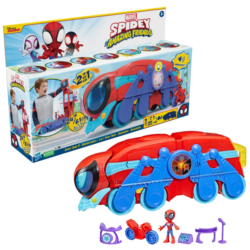 Hasbro Spidey And His Amazing Friends 2-in-1 Mobiele Hoofdkwartier Speelset 2 Hasbro Spidey And His Amazing Friends 2-in-1 Mobiele Hoofdkwartier Speelset - Afbeelding 2