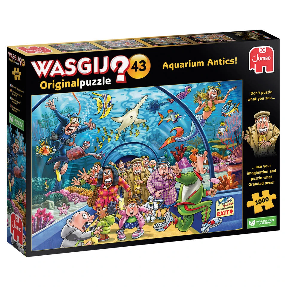 Jumbo Wasgij Original 43 Puzzel Aquarium Antics - 1000 Stukjes 1 Jumbo Wasgij Original 43 Puzzel Aquarium Antics - 1000 Stukjes
