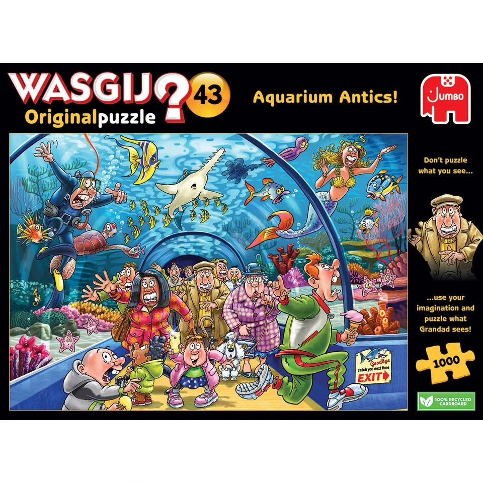 Jumbo Wasgij Original 43 Puzzel Aquarium Antics - 1000 Stukjes 2 Jumbo Wasgij Original 43 Puzzel Aquarium Antics - 1000 Stukjes - Afbeelding 2