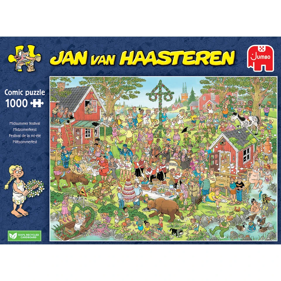 Jumbo Jan Van Haasteren Puzzel Midzomerfeest - 1000 Stukjes 2 Jumbo Jan Van Haasteren Puzzel Midzomerfeest - 1000 Stukjes - Afbeelding 2
