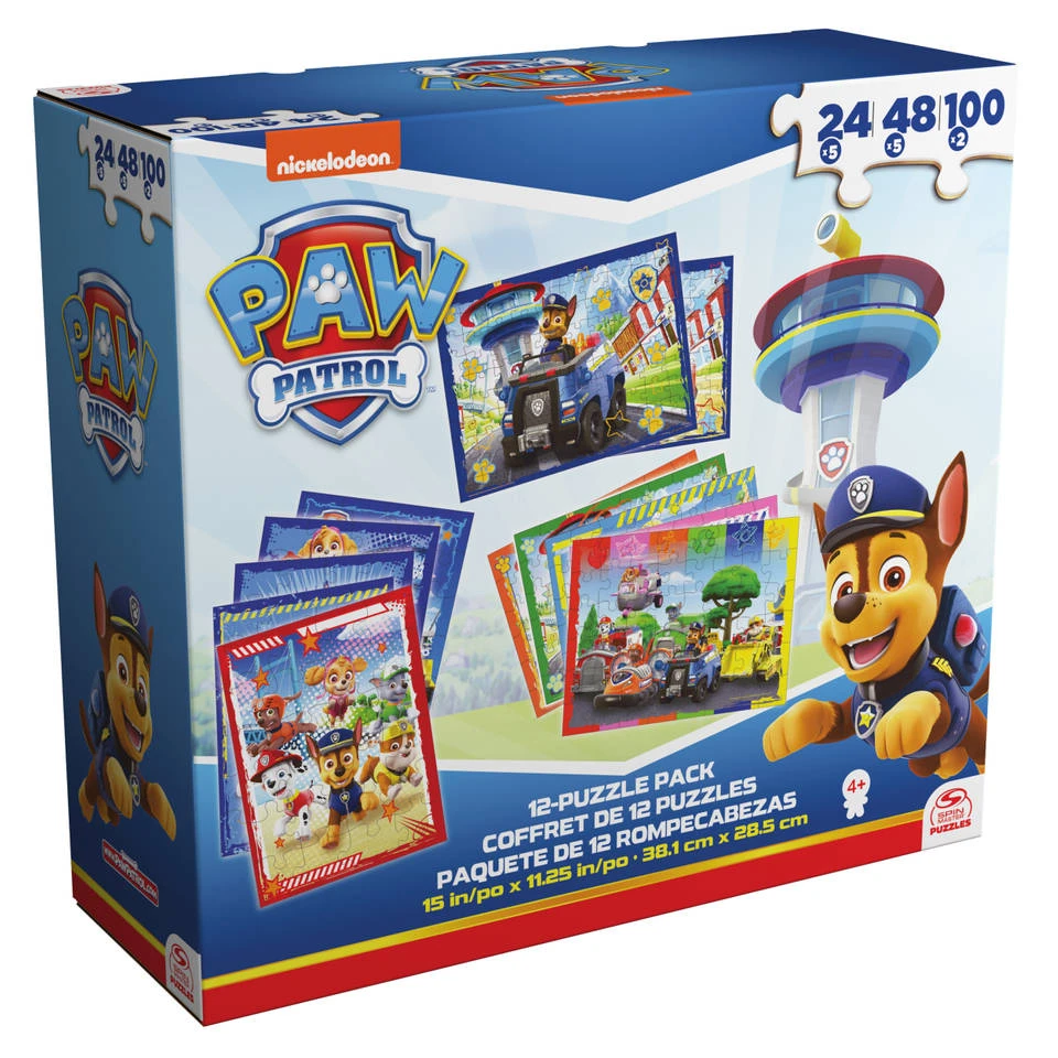 SPIN MASTER PAW Patrol 12-in-1 Puzzelset - 24 + 48 + 100 Stukjes 2 SPIN MASTER PAW Patrol 12-in-1 Puzzelset - 24 + 48 + 100 Stukjes - Afbeelding 2