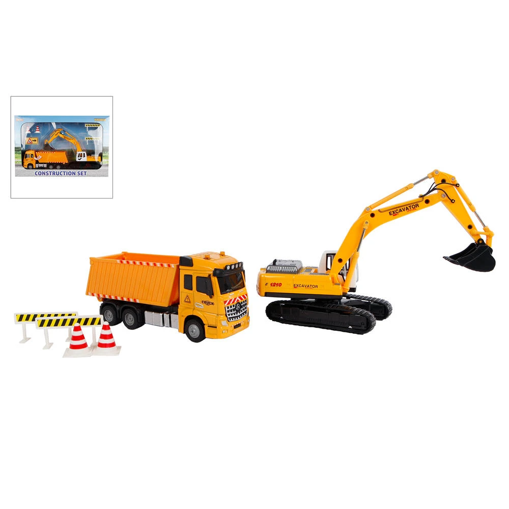 No Brand 2-Play Kiepwagen Met Graafmachine 1 No Brand 2-Play Kiepwagen Met Graafmachine