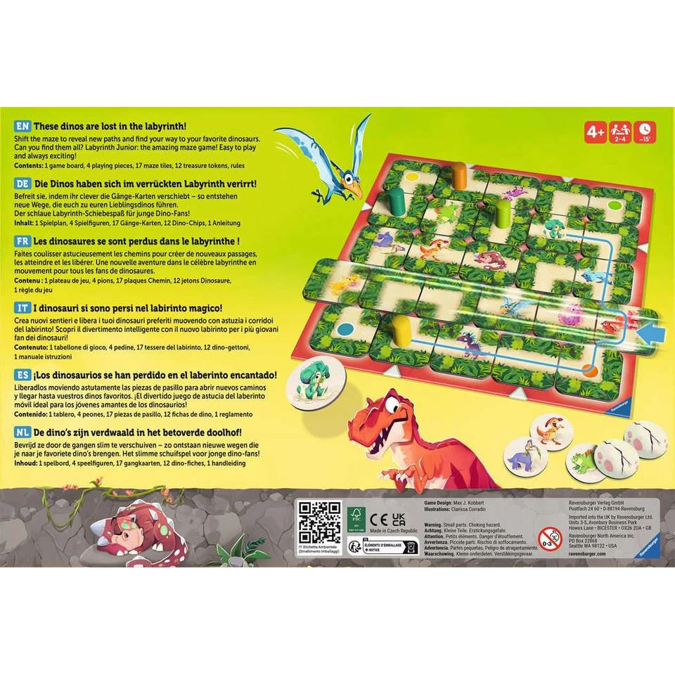 Ravensburger Junior Labyrinth Dino 4 Ravensburger Junior Labyrinth Dino - Afbeelding 4