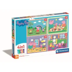 Clementoni Peppa Pig 4-in-1 Puzzelset - 12 + 16 + 20 + 24 Stukjes