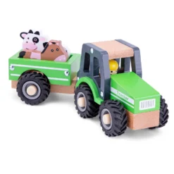 No Brand New Classic Toys Houten Tractor Met Aanhanger + Dieren
